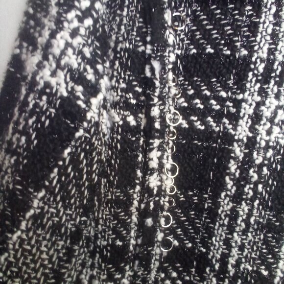 Vanessa Williams Blazer Jacket L Women Fringe Trim Metal Ring Accent Open Front - Picture 16 of 16